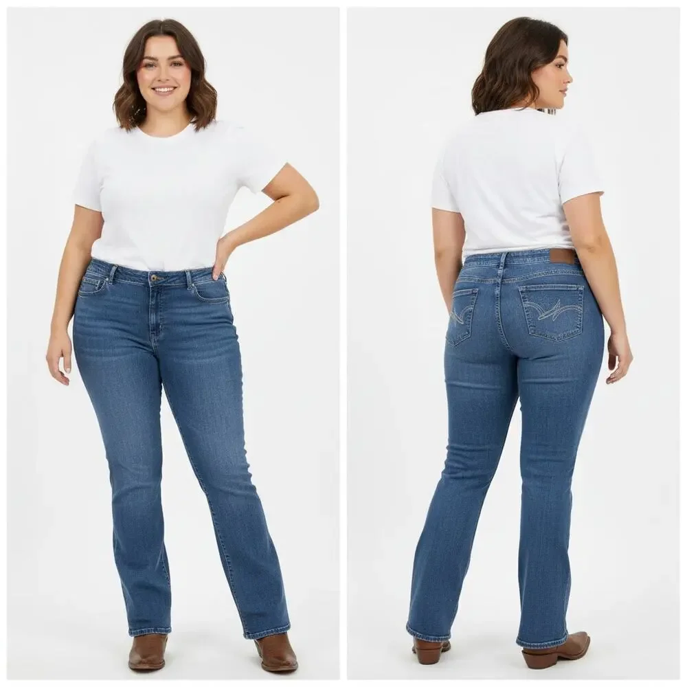 1518 - Wrangler Boot Cut Stretch Jeans - 18W x 32